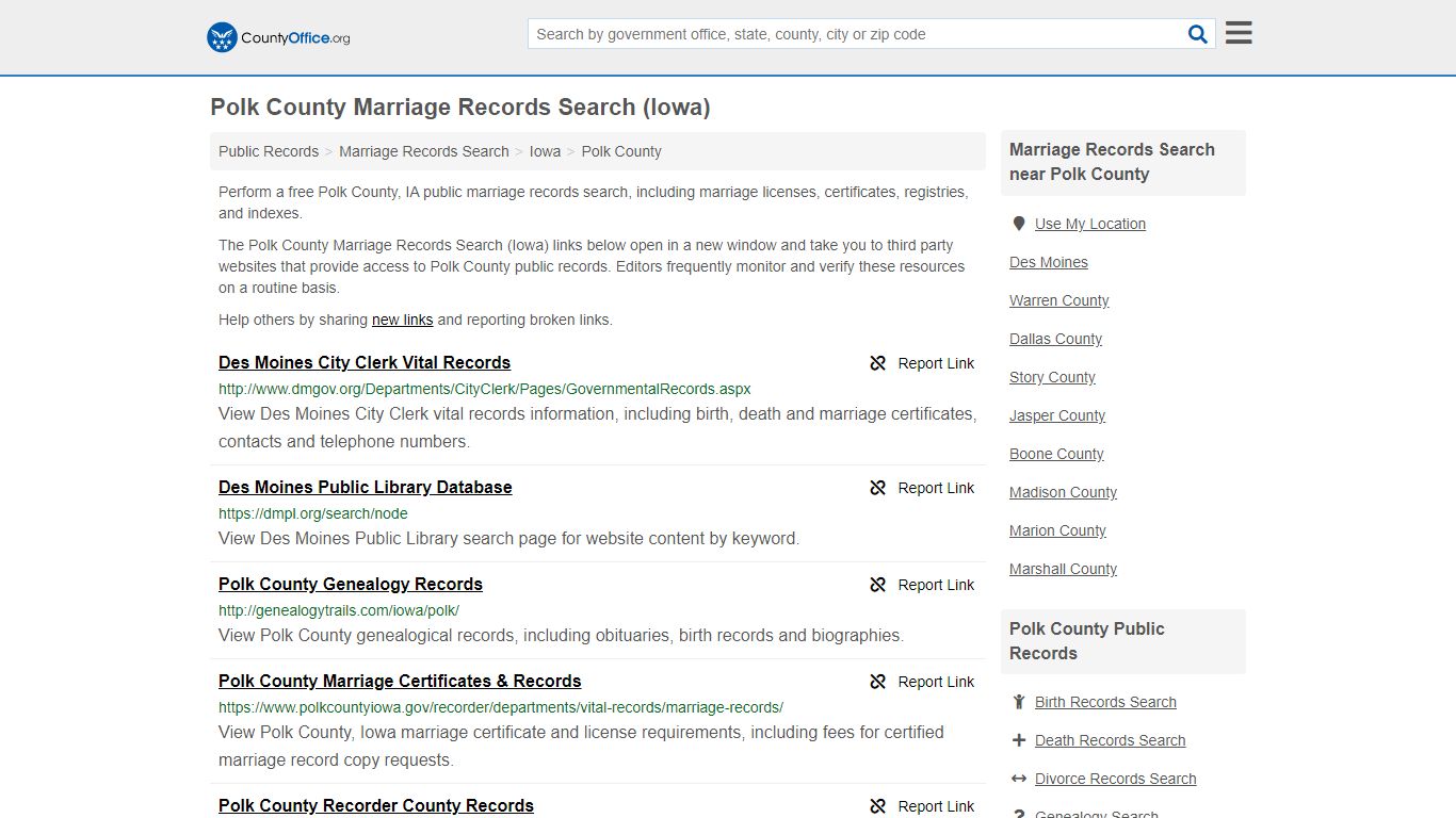 Marriage Records Search - Polk County, IA (Marriage ...